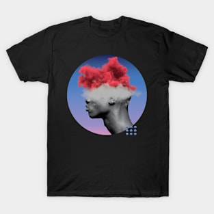 Abstract Vaporwave Head Retro Aesthetic Synthwave Cyberpunk Afroamerican T-Shirt